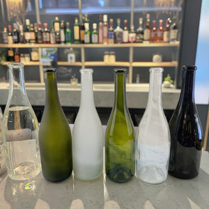 <span class=keywords><strong>Botella</strong></span> de vino de cristal con acabado helado personalizado de 750ml para <span class=keywords><strong>whisky</strong></span> Brandy Vodka para champán sellado con corcho para almacenamiento o venta - Product Image 4