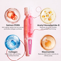 10 Ampollas de Suero PDRN con ADN de Salmón, Potenciador de la Piel, Antiarrugas y Reafirmante, Suero Portátil de Un Día para Uso Diurno y Nocturno