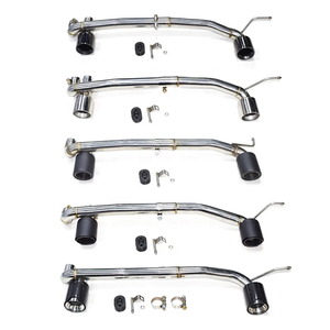 Pour <span class=keywords><strong>BMW</strong></span> <span class=keywords><strong>E36</strong></span> E46 E90 E92 E93 316 318 320 325 330 335 1990+ Embouts d'échappement, diffuseur MT, double embout de silencieux en acier inoxydable et carbone - Product Image 2