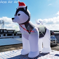 Chien Husky gonflable réaliste pour événements, publicité et décoration animale gonflable Husky sibérien gonflable pour promotions