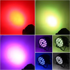 Lámpara Par LED Sunlight de 18 LED a Todo Color, Iluminación de Escenario de Aluminio Fundido para Bodas, KTV, Bares, Uso en Interiores - Product Image 3