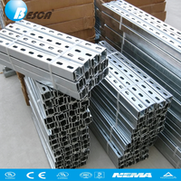 Profilé en C en acier inoxydable BESCA SS304/SS316 - Compatible Unistrut - Galvanisé à chaud pour systèmes de montage solaire