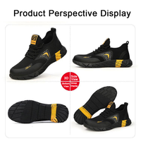 Chaussures de sécurité légères GUYISA pour hommes avec plaques en acier anti-écrasement anti-perforation respirantes pour travaux mécaniques