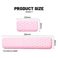 Ensemble de tapis de souris en mousse à mémoire de forme rose mignon, tapis de souris de jeu, repose-poignet pour clavier, coussin ergonomique de dessin animé pour le bureau et la maison