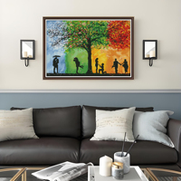 Nouvel Arrivage Kit de Broderie Diamant 5D Portrait d'Arbre Coloré Perles Rondes Loisir Créatif Relaxation pour Décoration de Salon