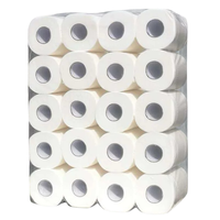 Meilleures ventes Lot de 4 plis de 24 rouleaux de papier toilette géant blanc doux Lingettes humides de qualité pour supermarché avec marque privée