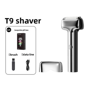 Tres cuchillos en uno Máquina de afeitar eléctrica de plata platino Maquinilla de afeitar impermeable para Barba - Product Image 6