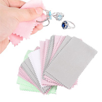 Luxe daim personnalisé microfibre anti-ternissement or argent bijoux polissage chiffon de nettoyage avec logo et enveloppe