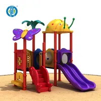 Açık oyun alanı ekipmanları çocuk eğlence eğlence parkı plastik hayvan serisi slayt