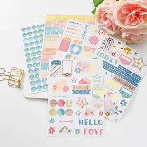 Customized weekly planner sticker words quote sticker paper for scrapbook