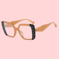 Monture de lunettes optiques carrées unisexe anti-lumière bleue, style rétro haut de gamme, monture complète, bloquant la lumière bleue