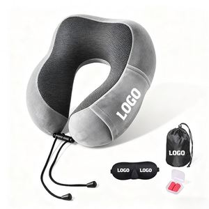 Promotional Gift Custom Logo Printed Travel Airport and Ear Ergonomic Neck <b>Pillow</b> for Sleeping - Product Image 1