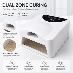2026 High Power Plastic UV LED Nail <b>Lamp</b> FD-777 Fast Curing Gel Polish Dryer Double Layer Design Single Finger Curing Port Salon - Product Image 5