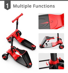 ขายร้อนใหม่พับ3ล้อ Twisty 2-in1 Kick เด็กสกูตเตอร์ Led สำหรับเด็ก - Product Image 5