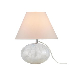 Brass & White Marble Sphere Modern Luxury <b>Table</b> Lamp | Elegant Lighting for Hotel Guest Room & Bedroom - Product Image 5