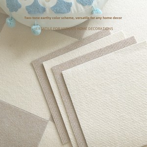 Alfombra Moderna Minimalista para Dormitorio, con Rayas de Color Sólido, para Sala de Estar, Uso Doméstico, Autoadhesiva, sin Pegamento - Product Image 3