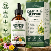 Gouttes liquides sous marque blanche OEM 21-en-1 Drainage lymphatique 6000mg Mélange d'herbes 100% naturel pour la détoxification, la santé immunitaire et digestive