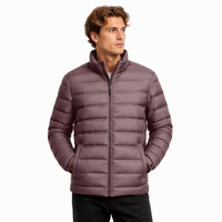 Veste d'hiver décontractée pour homme, en duvet, imperméable, respirante, résistante au vent, fermeture éclair, couleur unie, pour un usage quotidien