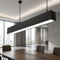 Suspension LED linéaire modulaire à glissière pour connexion CCT et puissance sélectionnables, 2FT 3FT 4FT, éclairage architectural pour bureau