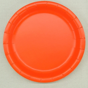 DAMAI Solid Color Party Supplies Bright <b>Orange</b> <b>Paper</b> Tablerware Disposable Party Dinnerware Set 9 Inch <b>Paper</b> Plate Cup Napkin - Product Image 3