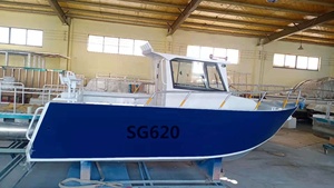 Fabrication de bateaux OEM ODM OBM, <span class=keywords><strong>bateau</strong></span> de pêche sportive en aluminium 5083 à coque en V profond avec cabine fermée, 25 pieds (7,50 m) - Product Image 4