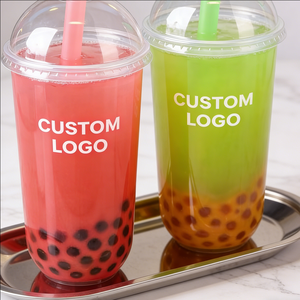 Vasos Desechables de Plástico PP Transparente de 24oz, Personalizados con Impresión UV, con Tapas y Pajitas, 90mm - Product Image 6