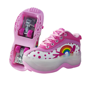 Chaussures de patinage à roulettes professionnelles pour enfants, Runaway clignotant, 4 roues - Product Image 3