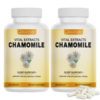 Capsules de poudre de camomille naturelle, favorise la gestion du stress et le confort digestif, sans OGM, tonique doux