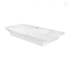 Lavabo de Pared Valet de 111.3 cm, Blanco Alpino, con Estante Izquierdo, para Baño - Product Image 3