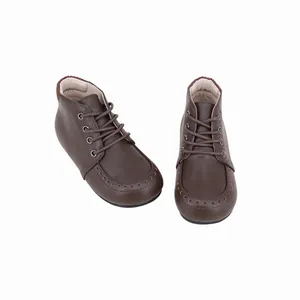 All'ingrosso personalizzato in pelle bambino Bootie bambini autunno inverno scarpe ragazzino ragazze stivaletto antiscivolo marrone bambini stivali - Product Image 6