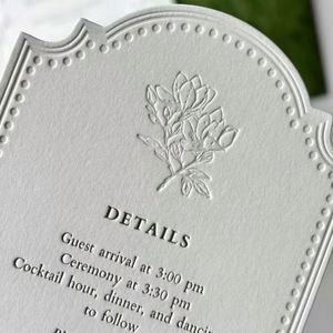 Invitations de mariage personnalisées imprimées en typographie, gaufrées, papier d'art de luxe, impression UV pour événements professionnels B2B, livraison rapide - Product Image 4