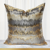 En stock, housses de coussin de haute qualité, style nordique, luxe, jacquard doré, sublimation, pour la décoration de la maison, du canapé, du patio