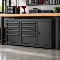 Armoire de rangement pour outils en acier anodisé Xuanrong, robuste, avec 8 tiroirs, porte verrouillable, pour garage, atelier, établi, service OEM