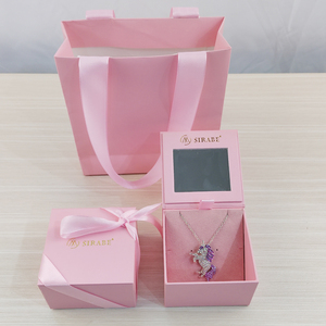 Custom Jewelry Box and Bag Packaging Customize Logo Design Jewelry Necklace <b>Ring</b> Earring Gift Set Luxury Jewelry Ribbon Boxes - Product Image 6