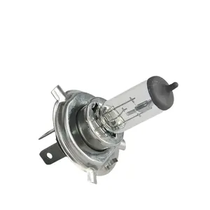 Faro de buena calidad Base de acero de vidrio de cuarzo H4 12V 100/90W P43T tubo UV transparente Bombilla halógena