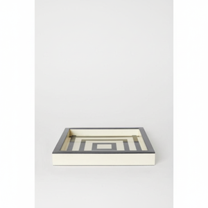 Plateau carré en incrustation d'os en bois de qualité supérieure pour la restauration rapide et les repas à domicile - Product Image 1