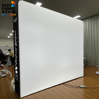 Support de toile de fond pour photomaton en tissu LED avec profil en aluminium personnalisé OEM, résistant aux intempéries en polyester pour événements et fêtes