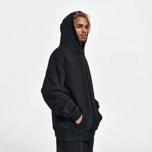 New Design Custom Heavyweight 450 Gsm <b>Drop</b> Shoulder Manufacturers Blank Cotton Oversized Fit Hoodie for Men - Product Image 3