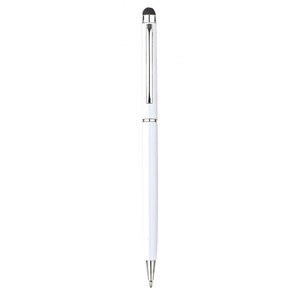 Penna Stilo Capacitiva Smart 2-in-1 in Alluminio Bianca con Punta per Dispositivi Mobili e Scrittura, con Funzione di Rifiuto del Palmo e Punte Sostituibili - Product Image 1