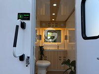 Unité de salle de bain mobile de luxe à 2 postes, douche et toilettes portables, remorque sanitaire de luxe