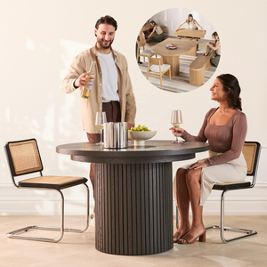 <span class=keywords><strong>Tavolo</strong></span> <span class=keywords><strong>da</strong></span> <span class=keywords><strong>Cucina</strong></span> Rotondo <span class=keywords><strong>con</strong></span> Piano in Legno, Trasformabile <span class=keywords><strong>da</strong></span> 4 a 14 Posti, Set <span class=keywords><strong>Tavolo</strong></span> <span class=keywords><strong>da</strong></span> Pranzo Allungabile in Legno <span class=keywords><strong>con</strong></span> Estensione - Product Image 1