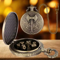 3D War AX montre de poche coque jeu de rôle étui à dés métal DND Mini boîte à dés pour donjons et dragons