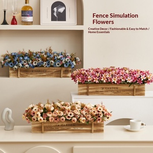 Decoraciones <span class=keywords><strong>de</strong></span> Flores Artificiales <span class=keywords><strong>de</strong></span> Seda para Sala <span class=keywords><strong>de</strong></span> Estar y Mesa <span class=keywords><strong>de</strong></span> Comedor, Conjuntos <span class=keywords><strong>de</strong></span> Decoración para el Hogar y Bodas con Hortensias y <span class=keywords><strong>Rosas</strong></span> - Product Image 4