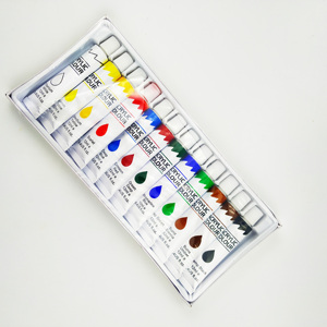 Wholesale EN71 Certified Non-Toxic OEM Acrylic Paint Set 24 Colors 12ml for Glass Canvas Paper - Product Image 3