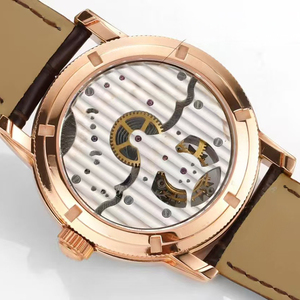 Ultra-thin Moon Phase Automatic <b>Watch</b> Waterproof 2026 New Rose Gold <b>Case</b> Power Reserve White Dial Men Luxury Mechanical - Product Image 5