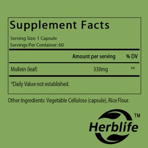 Capsules de molène à vente chaude OEM/ODM pour adultes, compléments alimentaires à base de plantes, 200 capsules végétariennes - Product Image 2
