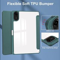 Coque intelligente à trois volets coque arrière transparente mince couverture dure antichoc pour Xiaomi Redmi Pad 2 11 pouces 2025 étui