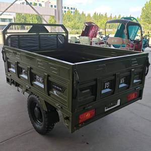 Triciclo de Carga Motorizado de Tres Ruedas, 800W, 22km/h, 400kg de Carga Útil, Faro Cromado, Intermitente Ámbar, Asiento Tipo Banco para Área de Recogida - Product Image 3