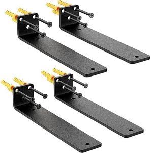 Soportes de pared Soporte de estante flotante Soportes de estante de 6 pulgadas Soportes de estante ocultos de acero al carbono - Product Image 1