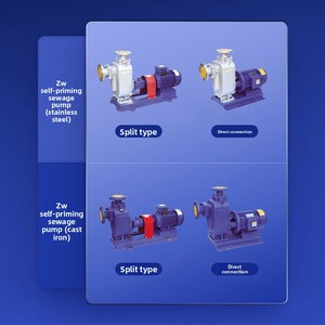 Pompe auto-amorçante ZW anti-colmatage pour eaux usées en fonte, résistante à la corrosion, antidéflagrante, à raccordement direct, à bride, en fonte fendue - Product Image 4
